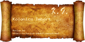 Kolonics Imbert névjegykártya